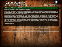 Tablet Screenshot of crosscreekartifacts.com